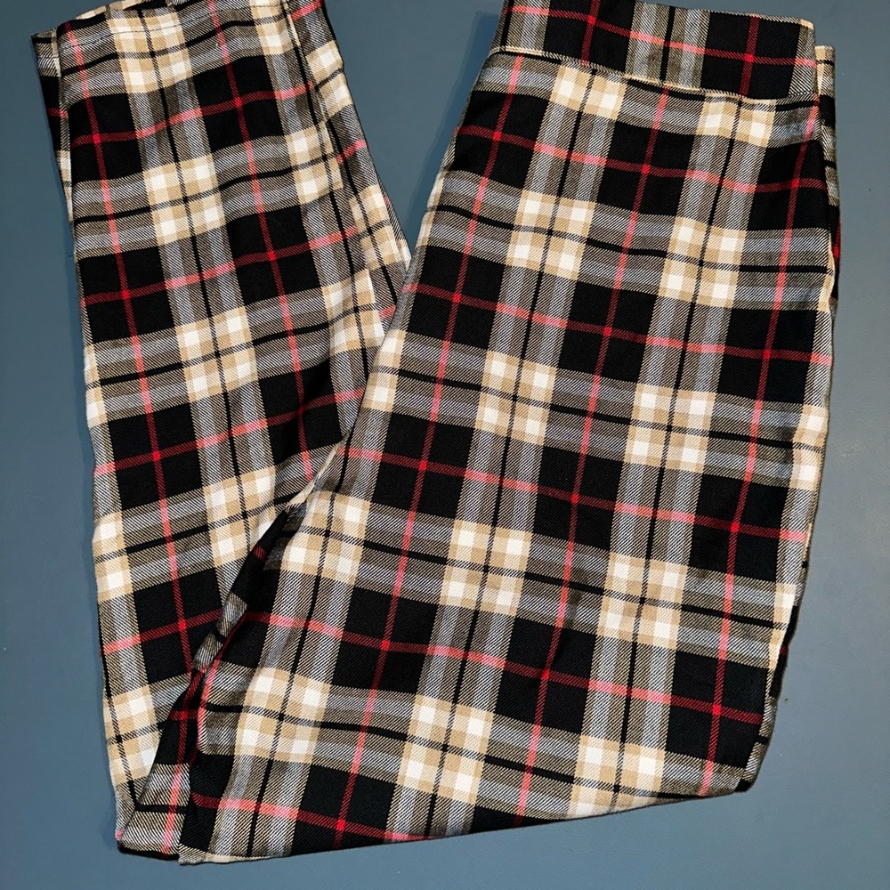 Nasty Gal Women's Plaid Trousers - Black, Gray, Red, Cream